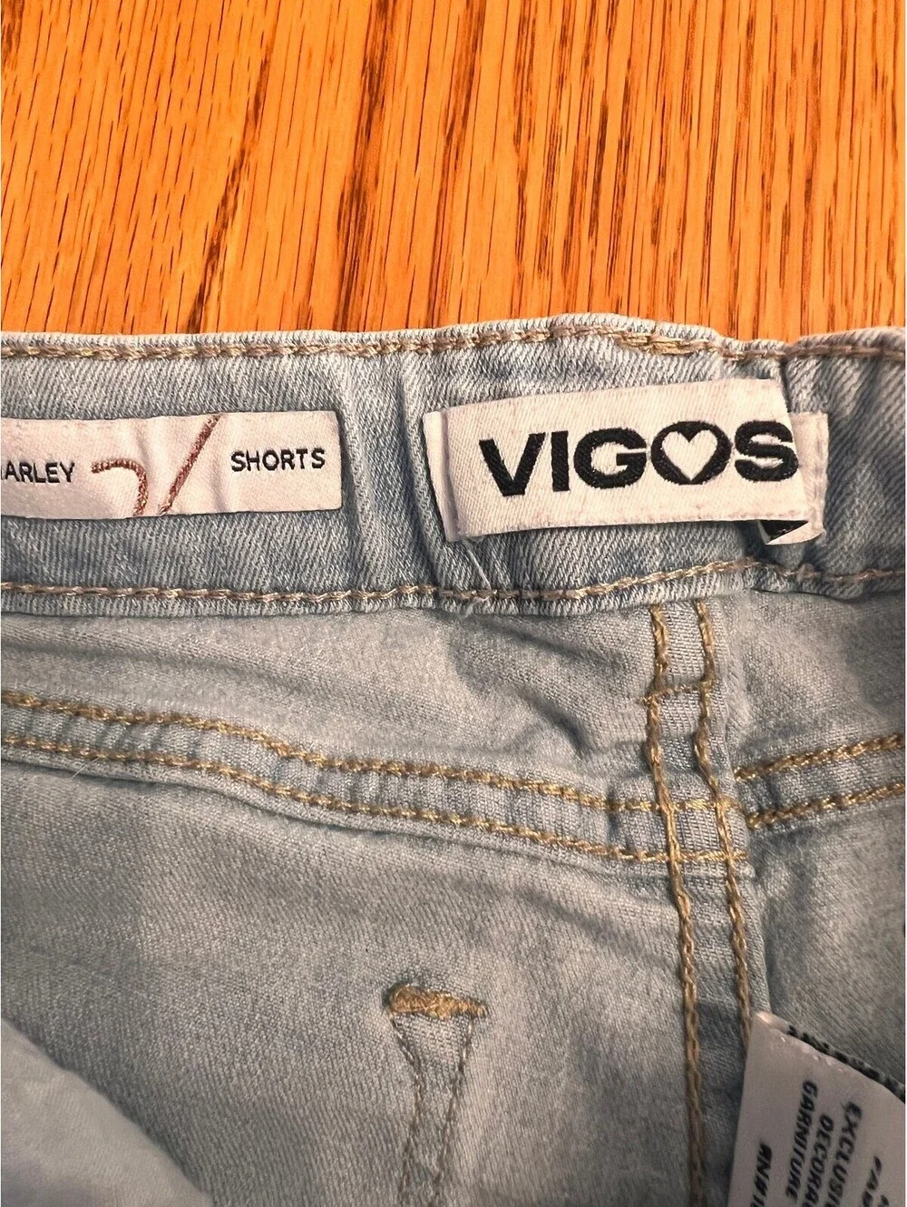 Vigoss Light Wash Denim Shorts Size 10 Girls